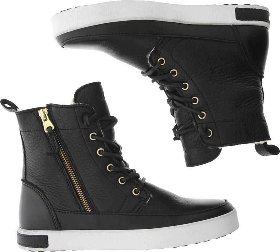 Blackstone Vrouwen Nubuck Veterboots Laarzen Damesschoenen CW96 Zwart - Foto 3