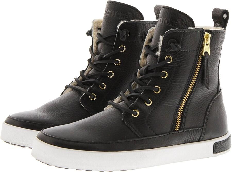 Blackstone Vrouwen Nubuck Veterboots Laarzen Damesschoenen CW96 Zwart - Foto 15