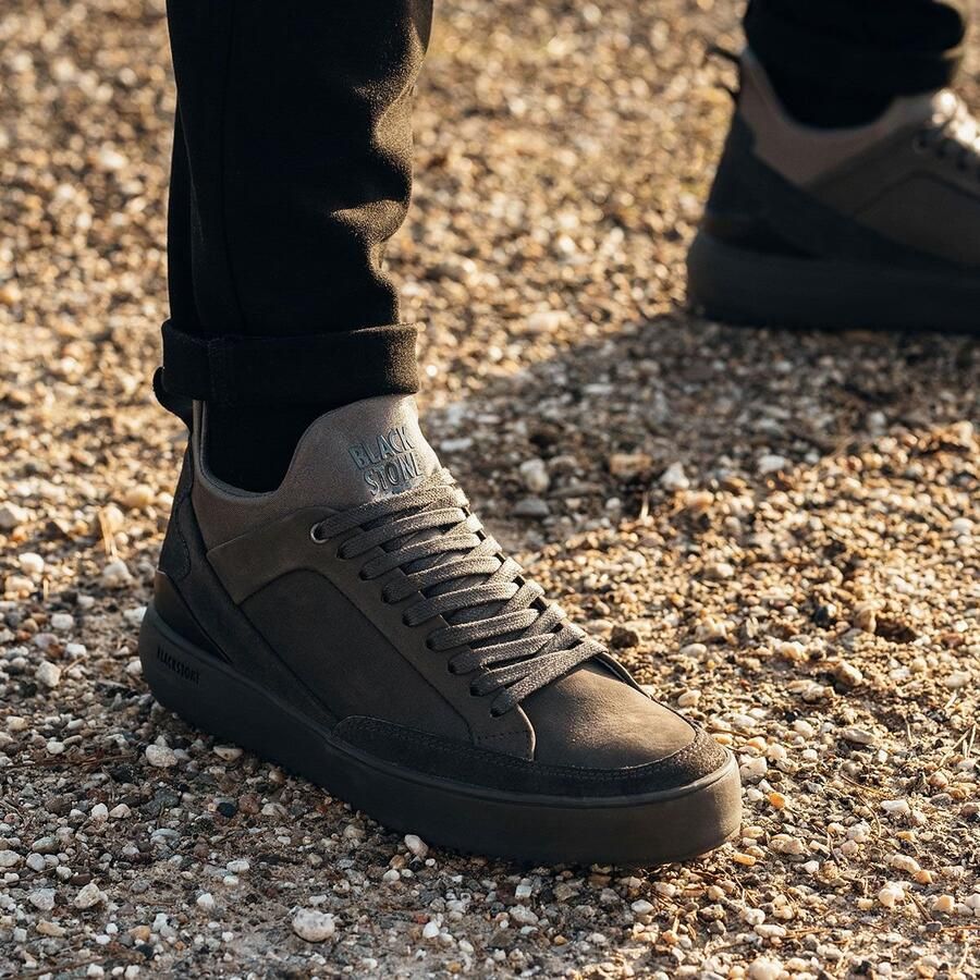 Blackstone Sneakers Heren Lage sneakers Herenschoenen Leer YG15 Antraciet - Foto 2