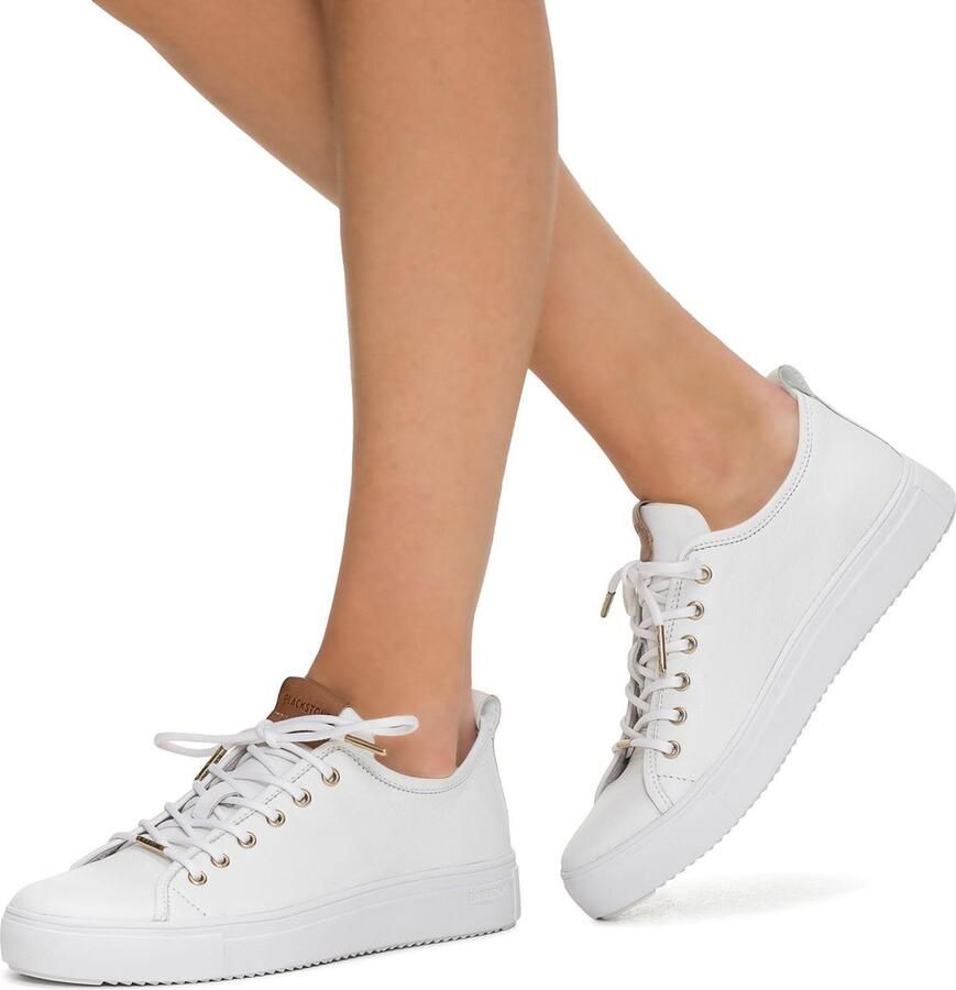 Blackstone Vrouwen Leren Lage sneakers Damesschoenen PL97ld Wit - Foto 7