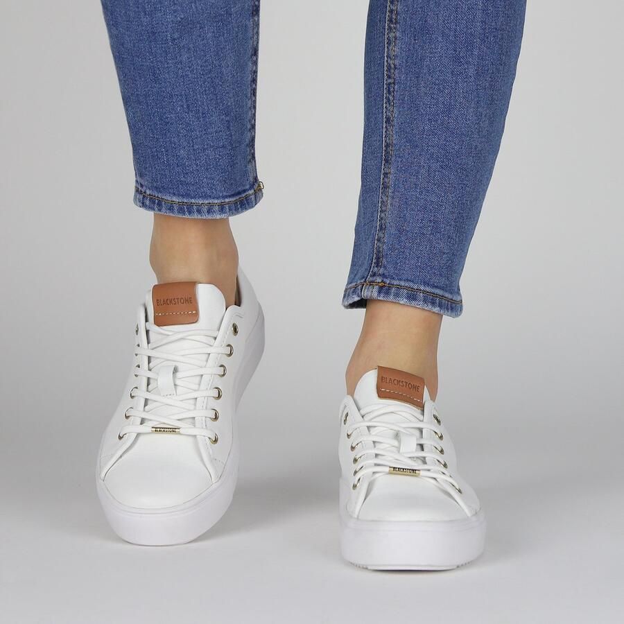 Blackstone Vrouwen Leren Lage sneakers Damesschoenen PL97ld Wit - Foto 2