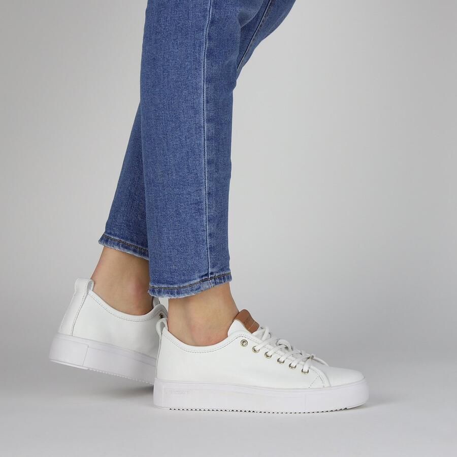 Blackstone Vrouwen Leren Lage sneakers Damesschoenen PL97ld Wit - Foto 3