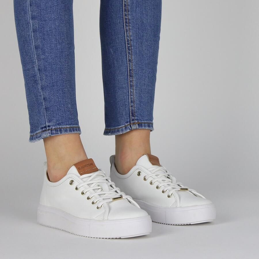 Blackstone Vrouwen Leren Lage sneakers Damesschoenen PL97ld Wit - Foto 5