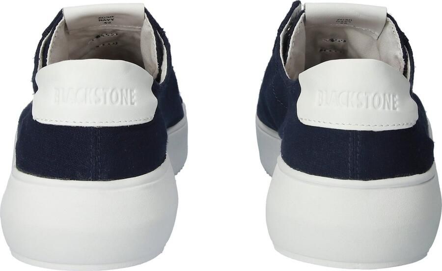Blackstone Morgan Zg30 Navy Canvas LOW Sneaker Blauw Heren - Foto 3