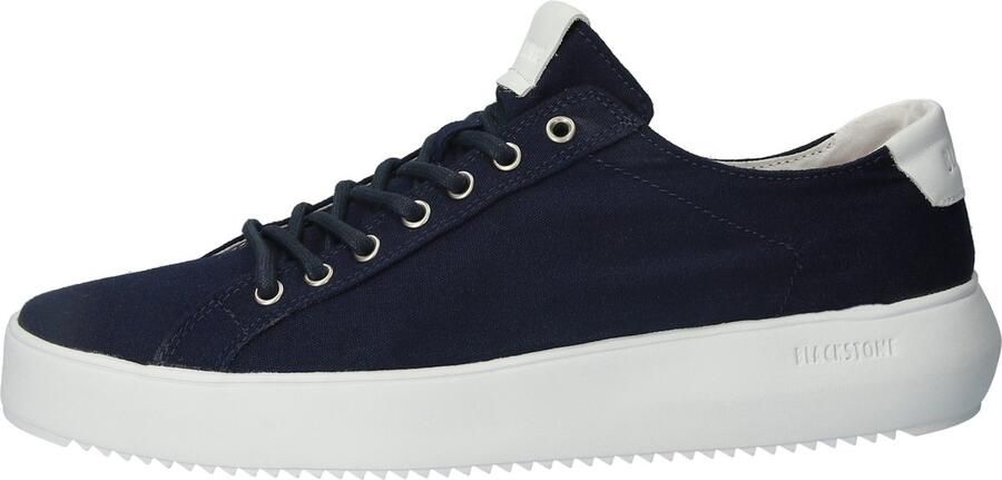 Blackstone Morgan Zg30 Navy Canvas LOW Sneaker Blauw Heren - Foto 6
