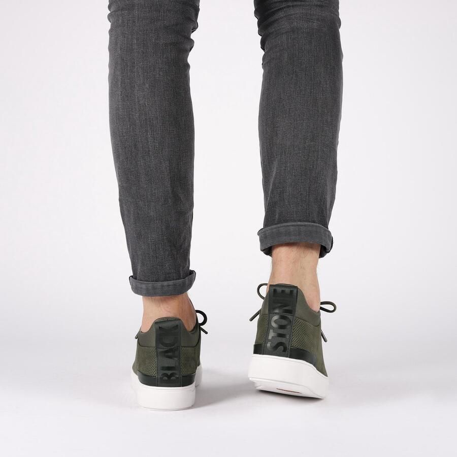 Blackstone Sneakers Heren Hoge sneakers Herenschoenen Nubuck SG28 Groen - Foto 5