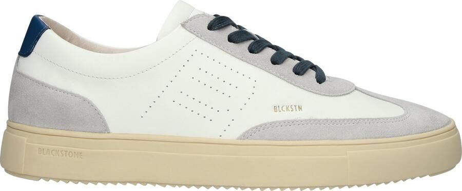 Blackstone SLATE HARPER PERF DG518 White Blue Sneaker (low) Heren White