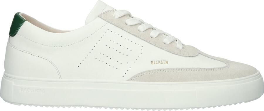 BLACKSTONE Lage Sneakers Heren Slate Harper Perf Suède Wit