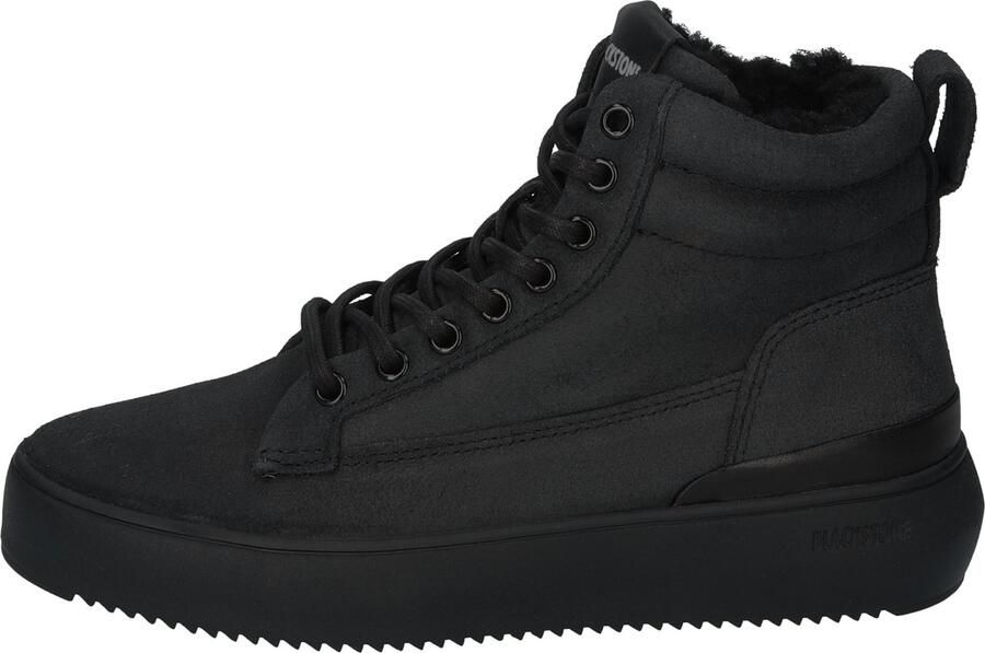 Blackstone SOLEY YL65 BLACK HIGH SNEAKER SHEEPSKIN Vrouw Black - Foto 9