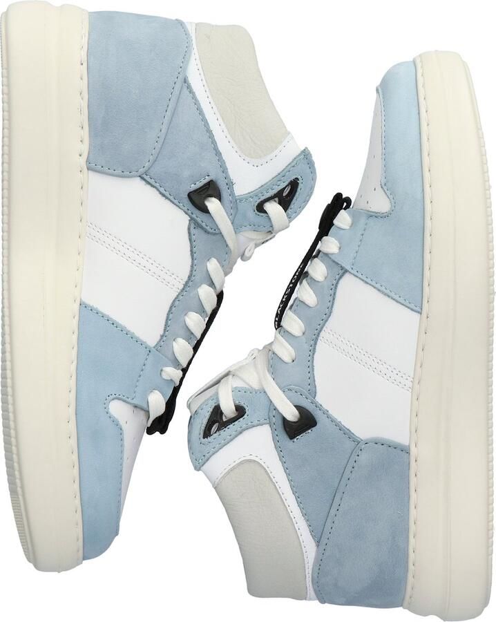 Blackstone XL28 WHITE LIGHT BLUE HIGH TOP SNEAKER Vrouw White - Foto 3