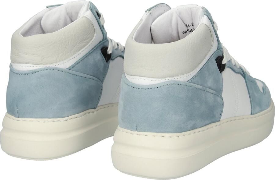 Blackstone XL28 WHITE LIGHT BLUE HIGH TOP SNEAKER Vrouw White - Foto 5