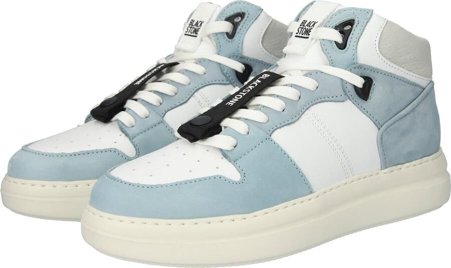 Blackstone XL28 WHITE LIGHT BLUE HIGH TOP SNEAKER Vrouw White - Foto 7