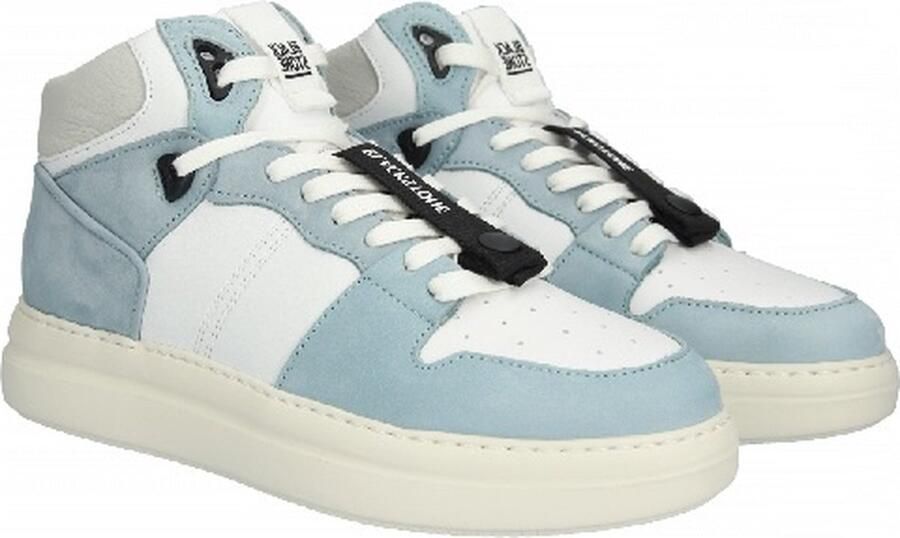 Blackstone XL28 WHITE LIGHT BLUE HIGH TOP SNEAKER Vrouw White - Foto 9