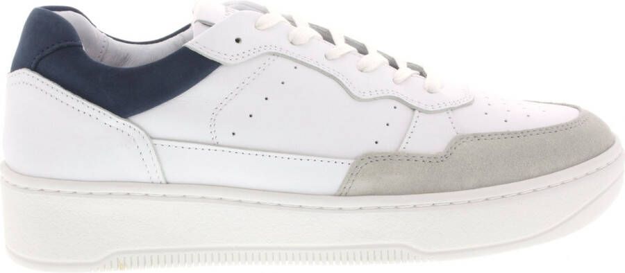 Blackstone Drew Zg46 White Navy LOW Sneaker White Heren