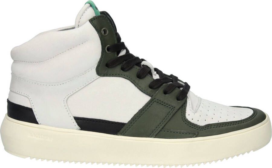 Blackstone YG02 Off white green heren schoenen heren hoge sneakers