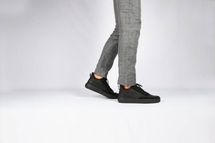 Blackstone Grijze Nubuck Leren Sneaker Black Heren - Foto 1