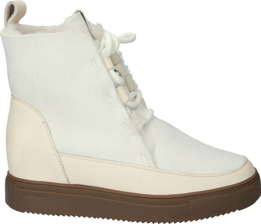 Blackstone KALLIK YL56 OFF WHITE HIGH-TOP SHEEPSKIN Vrouw Beige