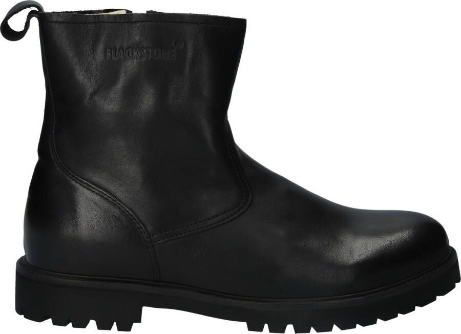 Blackstone Winter leren laarzen met rits Black Heren