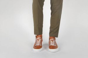 Blackstone Morgan Zg19 Rust High Sneaker Bruin Heren
