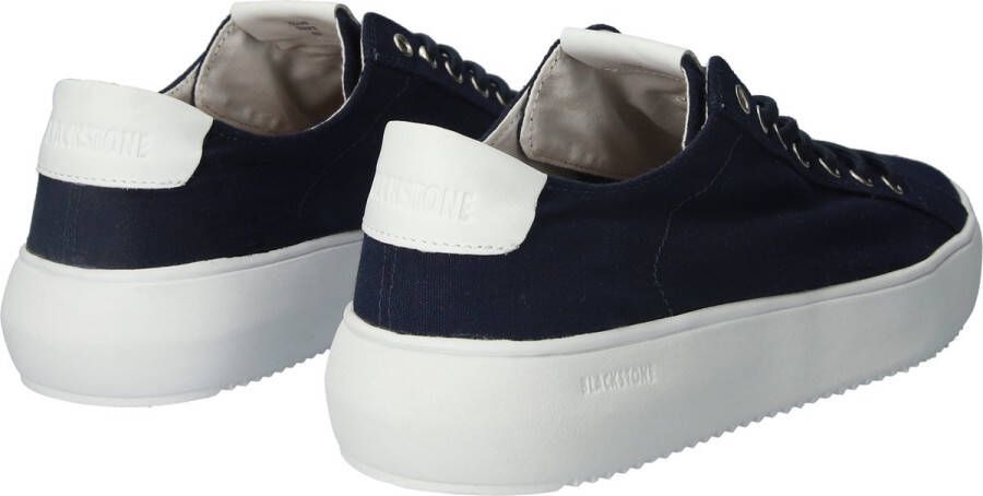 Blackstone Morgan Zg30 Navy Canvas LOW Sneaker Blauw Heren