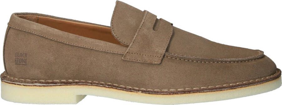 Blackstone Taupe Suède Loafer Instappers Brown Heren