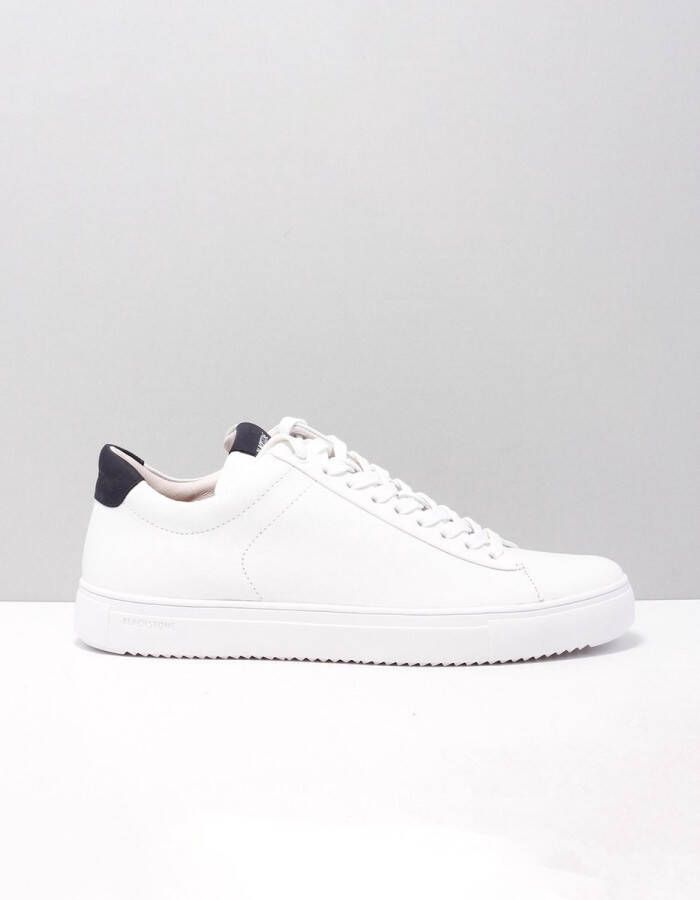 Blackstone rm50 Sneakers men whiteblue white-d.denim Leer