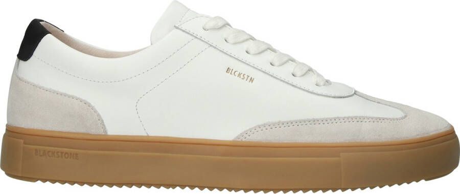 BLACKSTONE Lage Sneakers Heren Slate Harper Maat: 48 Materiaal: Leer Kleur: Wit