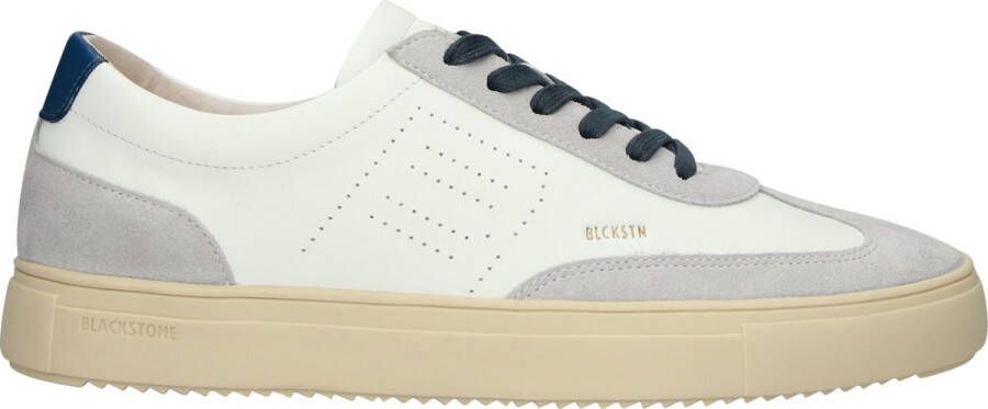 Blackstone SLATE HARPER PERF DG518 White Blue Sneaker (low) Heren White