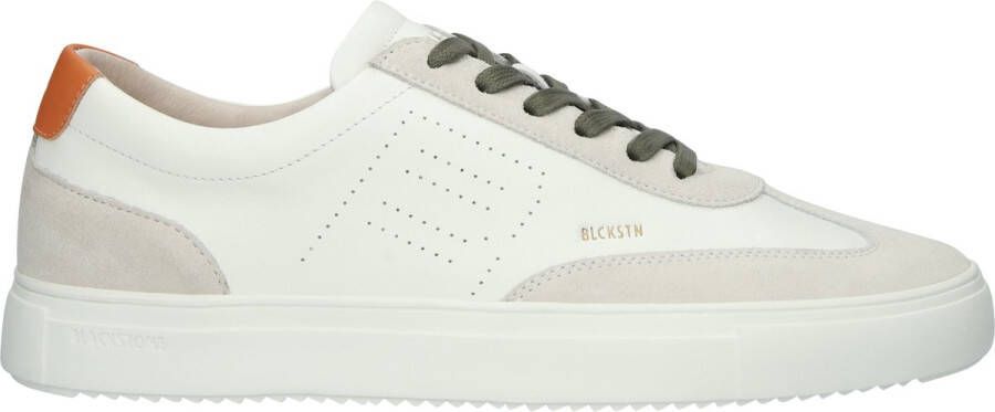 Blackstone SLATE HARPER PERF DG518 White Orange Sneaker (low) Heren White