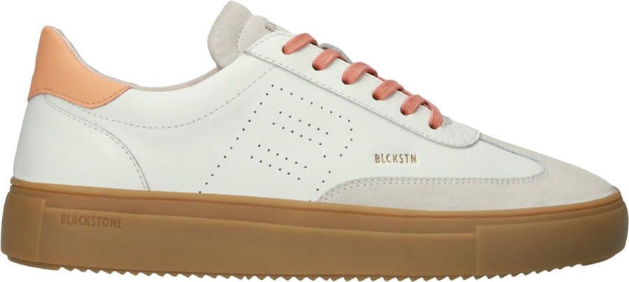 Blackstone SLATE HARPER White Orange Sneaker (low) Vrouw White
