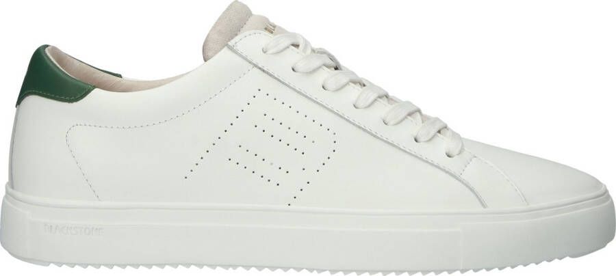 Blackstone SLATE ROSCOE PERF DG506 White Green Sneaker (low) Heren White