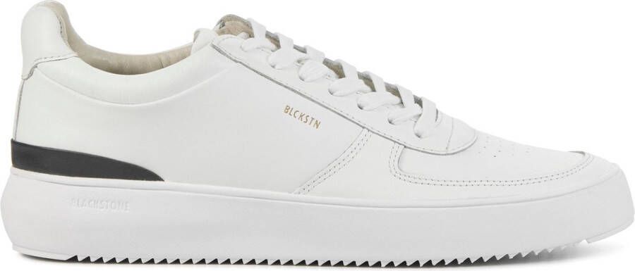 BLACKSTONE Lage Sneakers Heren Bg165 Maat: 47 Materiaal: Leer Kleur: Wit