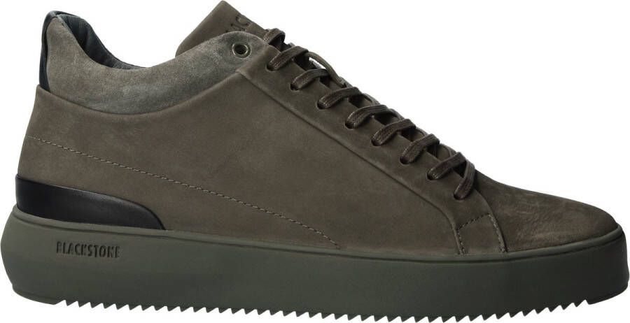 Blackstone Bla YG23 Tarmac Heren sneakers groene sneakers veter schoenen
