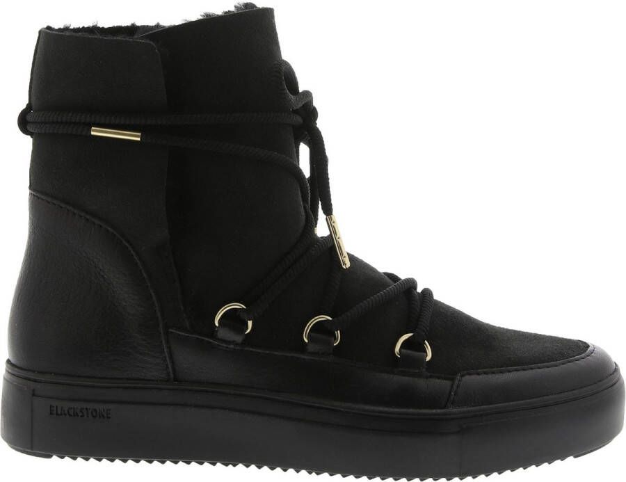 Blackstone UKI Ul87 Nero High-Top Sheepskin Black Dames