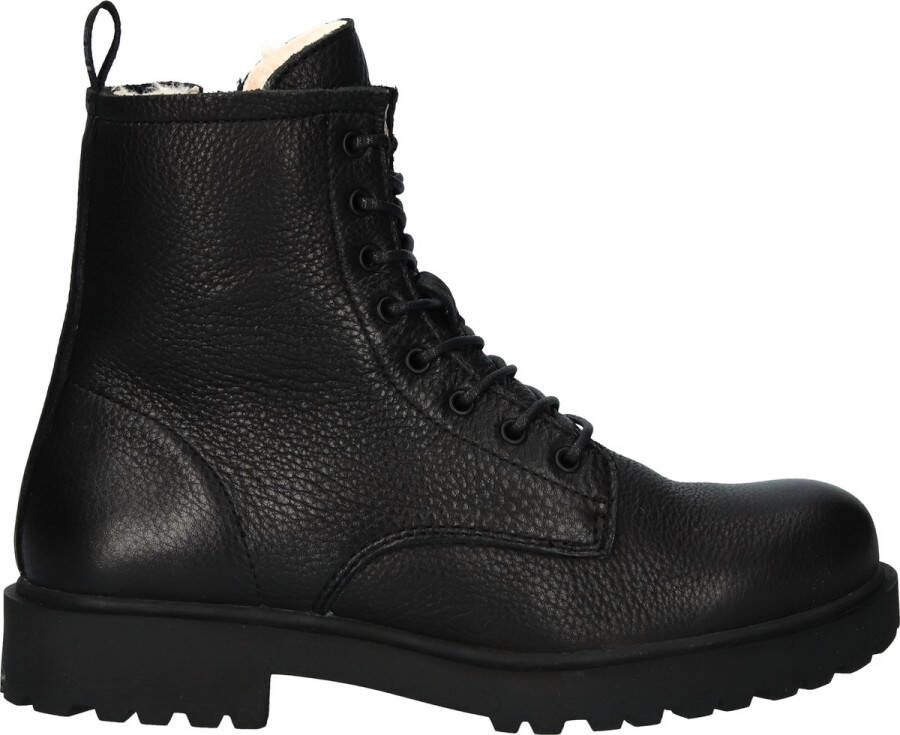 Blackstone WL02 BLACK LACE UP BOOT SHEEPSKIN Vrouw Black