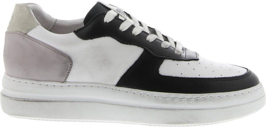 Blackstone WL27 WHITE-BLACK LOW SNEAKER Vrouw White