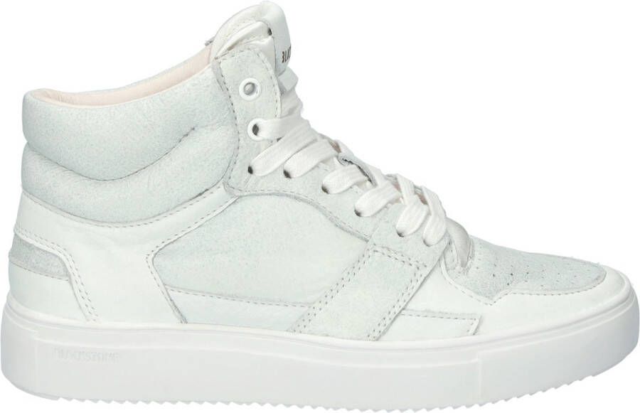 Blackstone Keyla White Metallic Sneaker (high) Vrouw Silver