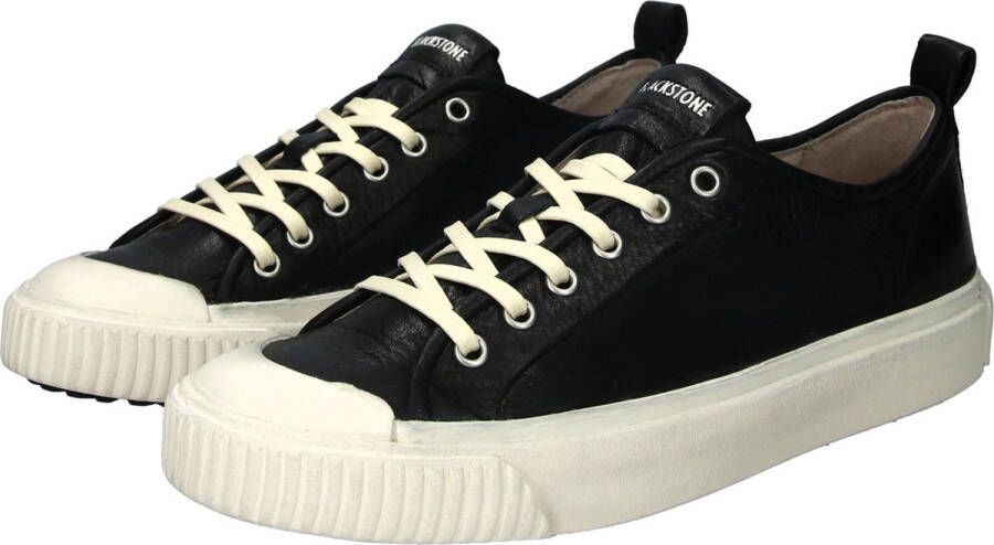 Blackstone Minimalistische Lage Sneaker in Zwart Black Dames