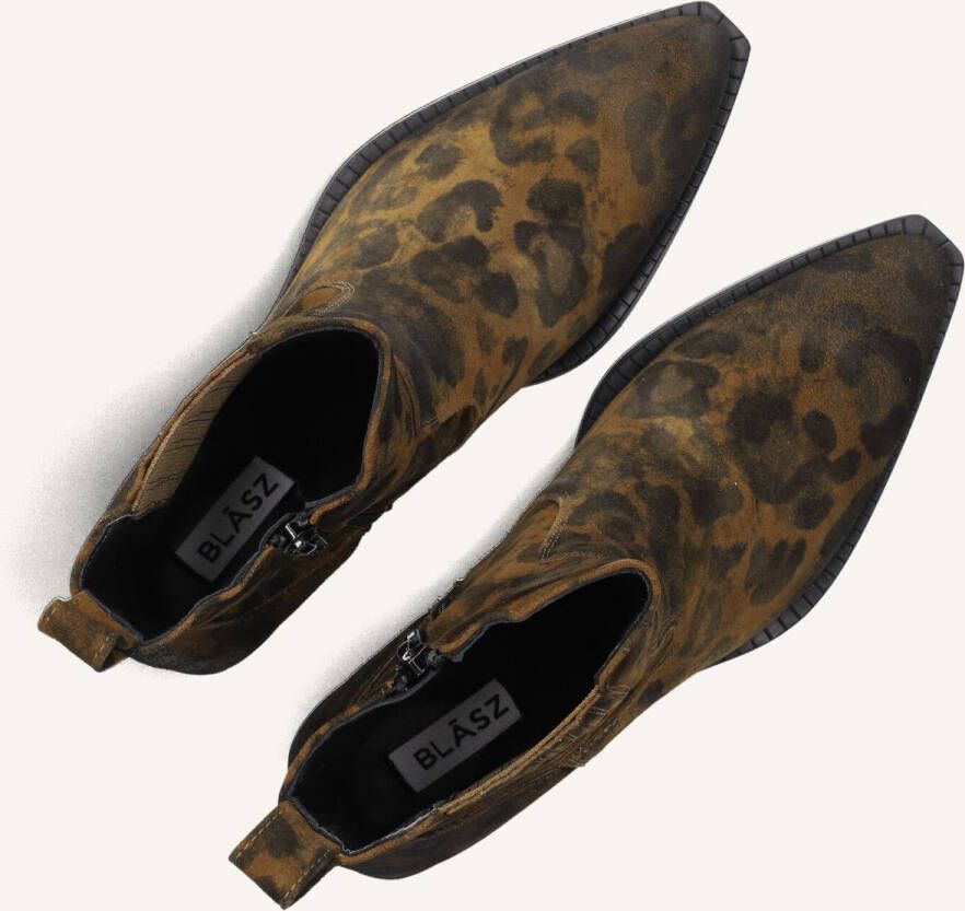 BLASZ 34 Enkellaarsjes Enkelboots met rits Dames Bruin