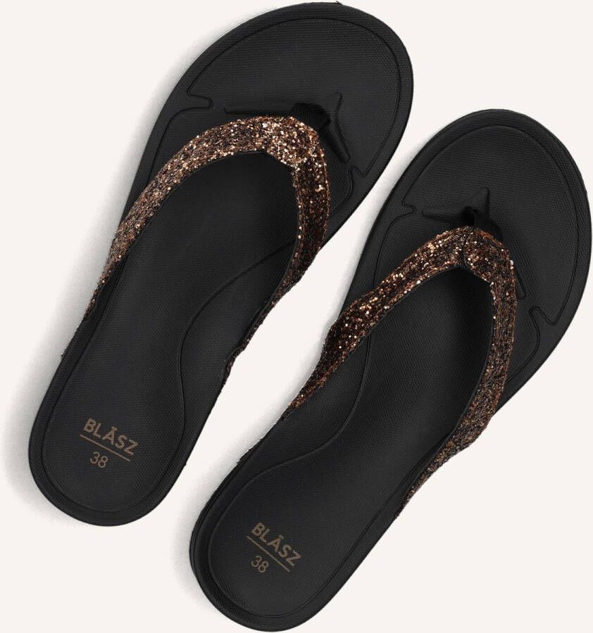 BLASZ Teenslippers Dames Bella 2402 Maat: 38 Materiaal: Leatherlook Kleur: Bronskleurig - Foto 3