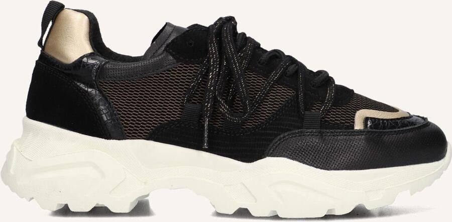 Omoda Alicia 402-k Sneakers Leren Sneaker Dames Zwart