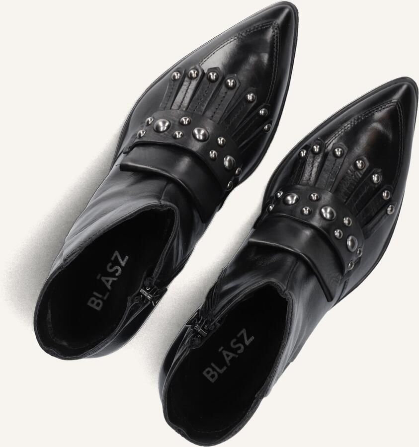 BLASZ Enkellaarsjes Dames L63202 Maat: 38 Materiaal: Leer Kleur: Zwart - Foto 2