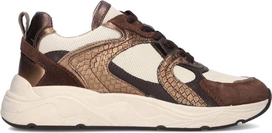 BLASZ Dames Lage sneakers Chunky zool Cirop-07 Bruin Suède