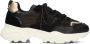 Omoda Alicia 402-k Sneakers Dames Leren Sneaker Zwart - Thumbnail 1