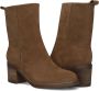 BLASZ Shn2581-09 Enkellaarsjes Enkelboots met rits Dames Bruin - Thumbnail 2