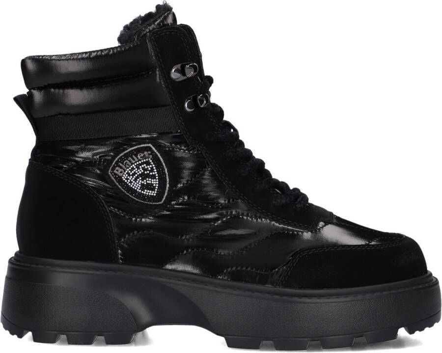 BLAUER Veterboots Dames Blanca03 Maat: 38 Materiaal: Textiel Kleur: Zwart