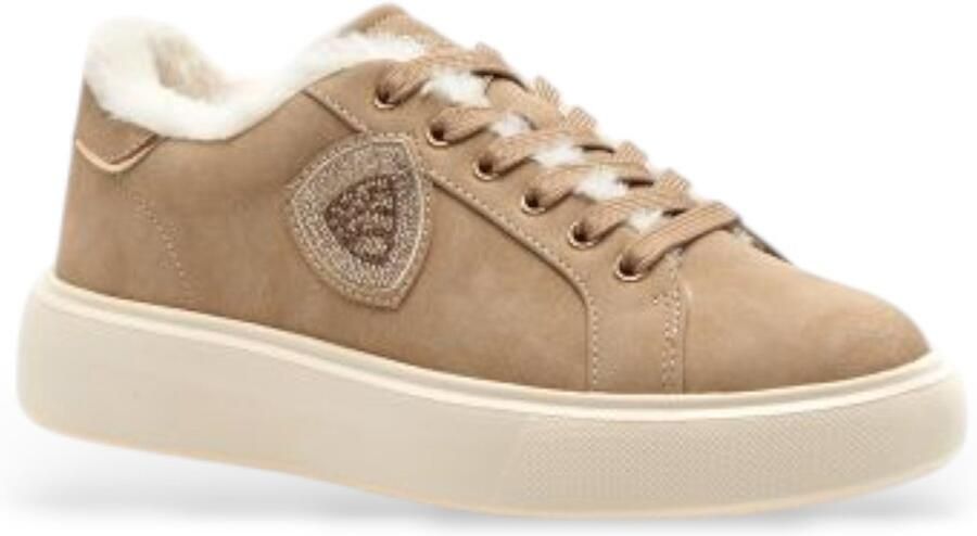 Blauer Bruine Venus leren sportschoenen