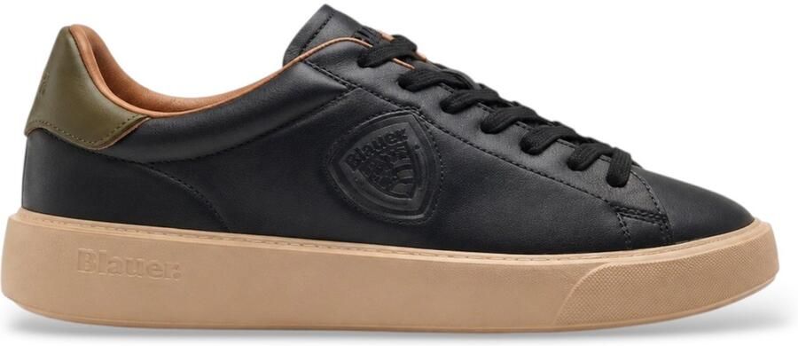 Blauer.USA Sneakers laag grijs donkergroen zwart