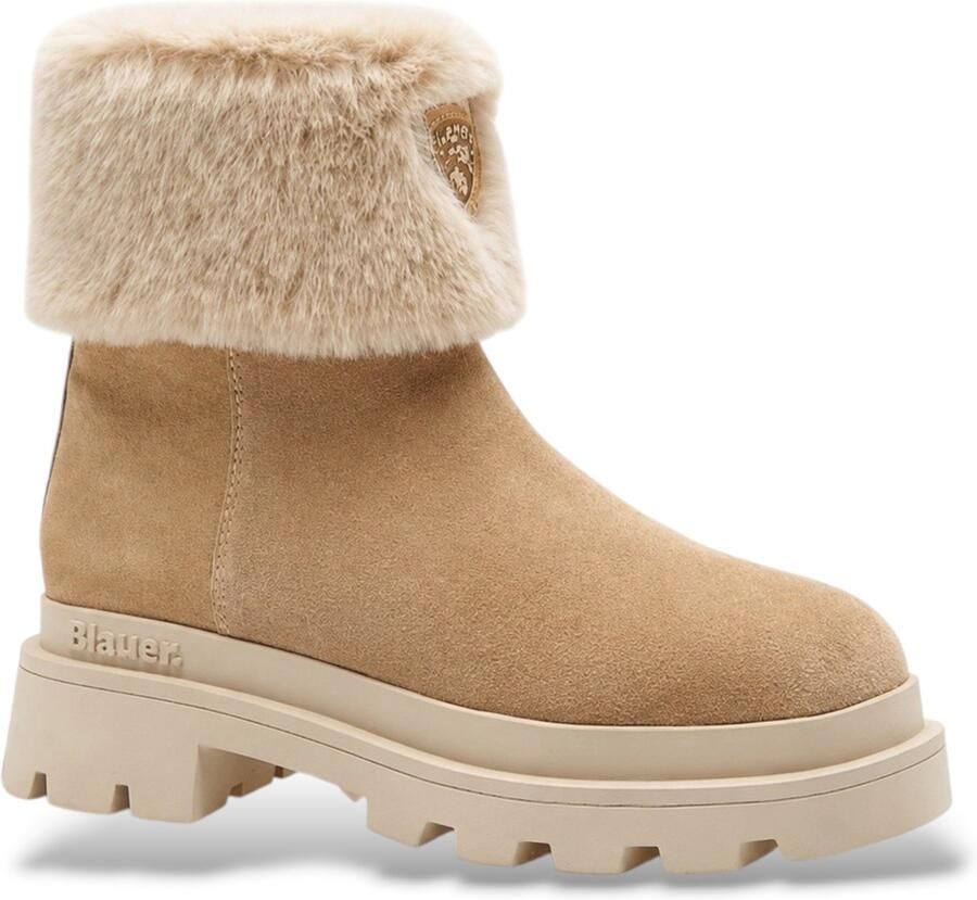 Blauer Kimmel 10 beige leren enkellaarsjes