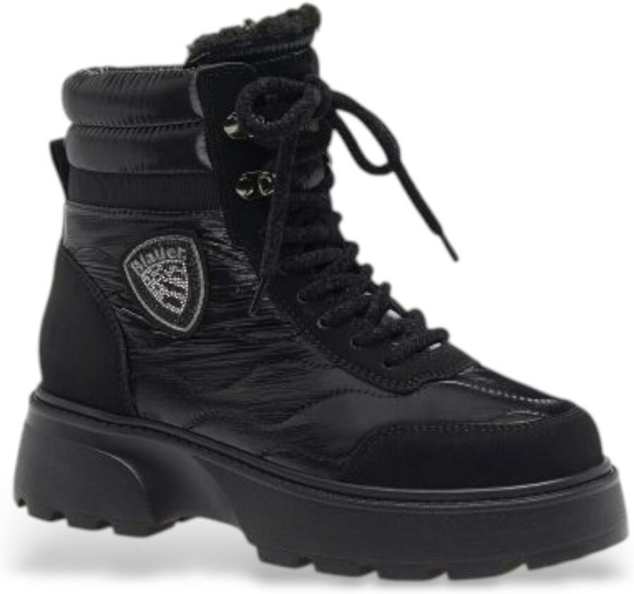 BLAUER Veterboots Dames Blanca03 Maat: 38 Materiaal: Textiel Kleur: Zwart